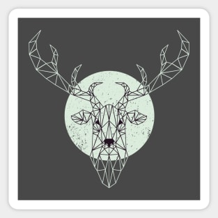 Geometric Deer (Light Version) Sticker